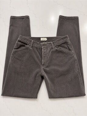 Taylor Stitch Gray Corduroy Straight Leg Pants Size 35